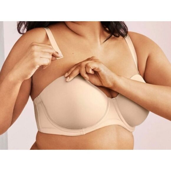 Wacoal NWT Red Carpet Underwire Strapless Bra Full Figure Size 36DDD Natural Nud - Picture 2 of 5